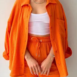 LULU & SKY Long Sleeves Shirt With Shorts image 3