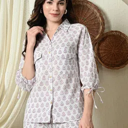 Cayman Ethnic Printed Pure Cotton Shirt With Trouser image 4