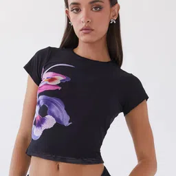 LULU & SKY Floral Printed T-shirt With Skirt image 4