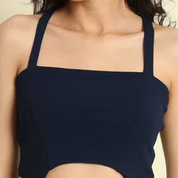 Trend Arrest Shoulder Straps Crop Top With Trousers image 5