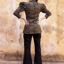 JORASA Printed Pure Cotton Top With Trousers image 2