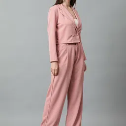 kotty bizwear KOTTY Basics Notched Lapel Collar Coat With Trousers image 5