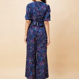 Globus Paisley Print Wrap Tie-Back Crop Top & Flared Palazzos Co-Ord Set image 4