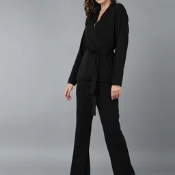 Fashfun Shawl Neck Long Sleeves Top & Trousers image 3