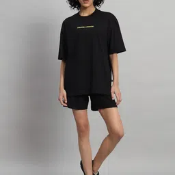 GRIFFEL Pure Cotton Oversized T-Shirt With Shorts Co-Ords image 4