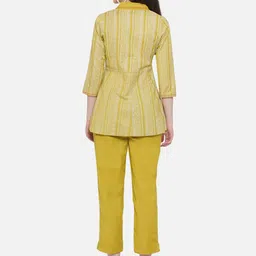 KALINI Ethnic Motifs Printed Lapel Collar Tunic With Trouser image 4