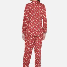 KALINI Floral Printed Lapel Collar Shirt With Trouser image 5