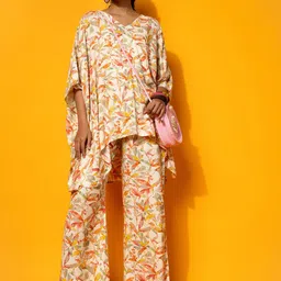 Libas Printed Kaftan & Palazzos Co-Ords Set image 3