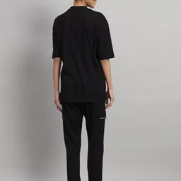 GRIFFEL Graphic Printed Pure Cotton Oversized-Fit  T-Shirt With Trousers Co-Ords image 5