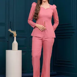 DAEVISH Square Neck Puff Sleeve Top & Trouser-image-28
