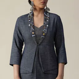 ARPITA SULAKSHANA Embellished Shirt Collar Pure Cotton Co-Ords image 2