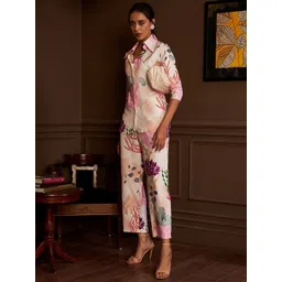 Athena Women Pink Printed Co-Ords image 5