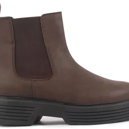 fausto Height Enhancer Flared Heel High Ankle Top Winter Chelsea Boots|Work Boot Boots For Women image 5