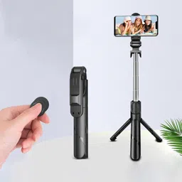 INDRAMANSHA Retractable Phone Tripod with Wireless Remote Control & Light Bluetooth Selfie Stick image 5