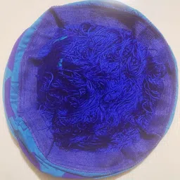 anumoh Cloth Décor/Festive Lantern, "Matka Jhoomar" Foldable, from Pipli Odisha Blue Cloth Hanging Lantern image 4