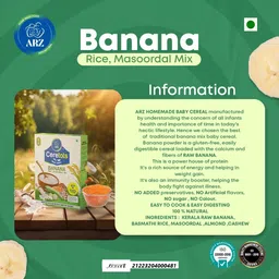 arz home made food ARZ CERETOTS BANANA RICE MASOORDAL MIX Cereal image 5