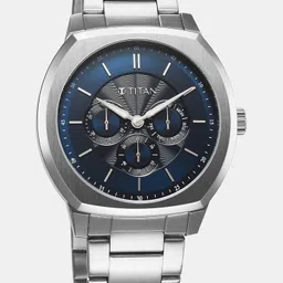 Titan Regalia Arc Quartz Blue Round Dial Men's Watch / Analog Watch - For Men 90213SM01 image 3