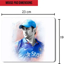 gray wall Dhoni Smudge Nonslip Base Graphic Non Slip Base Mousepad image 3