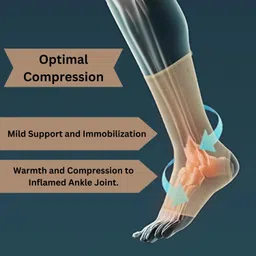 swastikmart Advance Adjustable Compression Foot Pain Relief (24cm-27cm)(Size-L)(1 Pair) Ankle Support image 2