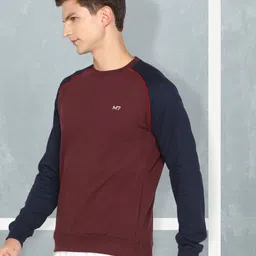 m7 by metronaut Men Full Sleeve Color Block Sweatshirt image 3