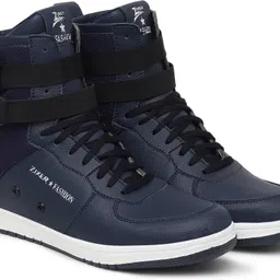 zixer Men's Biker's Style High Top Fashion Sneakers/Sports/Casual Shoes for Men Boots For Men-picture-21