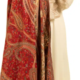 shal-é-pashm Embroidered Polyester Women Multicolor Stole image 2