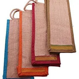 sanchi creation Marvell Jute 2 L Bottle Bags (Multicolored)- Pack of 4-picture-16