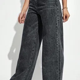 n j fashions Women Regular High Rise Grey Jeans image 3