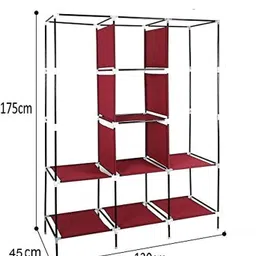 vipash Foldable Wardrobe 88130 6+2 Rack Carbon Steel Collapsible Wardrobe image 3