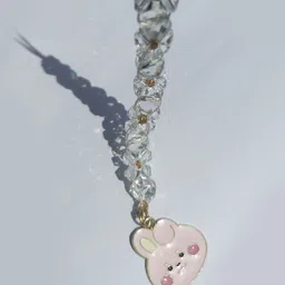 DearME Love Yourself BT21 Character Cooky Key Chain Suncatcher Lanyard With Clear Crystal Beads Phone Charm image 5