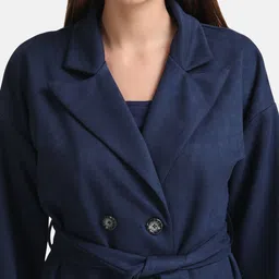 kazo Knitted Suede Solid Coat For Women image 5