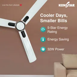 kenstar Snow breeze with 2 Year Warranty BLDC Motor with Remote 1200 mm Ceiling Fan image 4