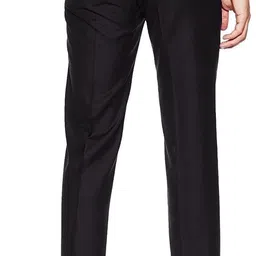 elanhood Men Regular Fit Black Cotton Blend Trousers image 2