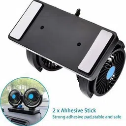 aanjul DOUBLE Car Fan 12v 360 Head 2 Speed Optimization For UNIVESAL CAR FF-27 Car Interior Fan image 3