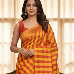 anugrah textile Printed Banarasi Lycra Blend, Chiffon Saree-picture-20