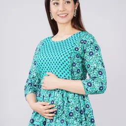 MURLI KURTI Women Printed Thread Work Anarkali Kurta image 1