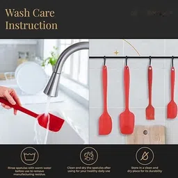 dalessa 5 Piece Kitchen Tool Silicone Spoonula Spatula and Basting Brush Spaghetti and Pasta Maker image 5