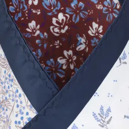 Louis Philippe Men White & Maroon Printed Pocket Square image 4