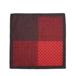 Peter England Men Red Printed Pocket Square image 3