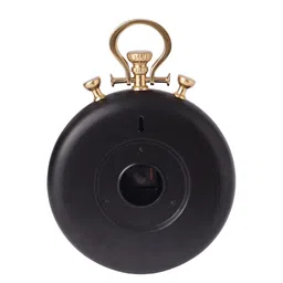 Decor de Maison Gold Toned & Black Printed Round Contemporary Wall Clock image 3