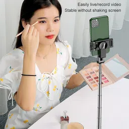 BUFONA BT Selfie Stick Stand Camera Flash Brackets Phone Holder Best Use For Make Video Tripod, Tripod Kit, Monopod image 4