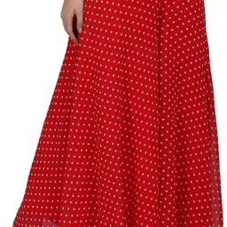 first arrival Women Flared Red Georgette Trousers image 1