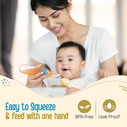 jmdonlinestore Feeding Spoon with Squeezy Food Grade Silicone Feeder Bottle - BPA-free plastic image 3