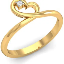 avsar AVR435 14kt Cubic Zirconia Yellow Gold ring image 2