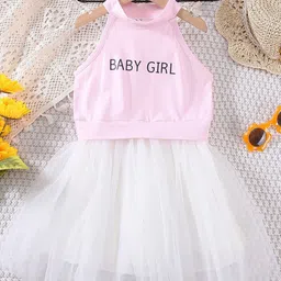 INCLUD Girls High Neck Sleeveless Fit & Flare Dress-image-63