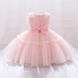 BAESD Girls Ruffled sleeveless Net Fit & Flare Dress-image-43