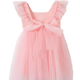 StyleCast Girls Pink Square Neck Ruffled A-Line Cotton Dress-picture-37