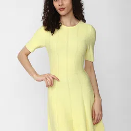 Van Heusen Woman Round Neck Fit & Flare Dress image 1