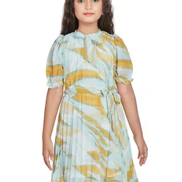 Peppermint Girls High Neck Fit & Flare Dress-image-97