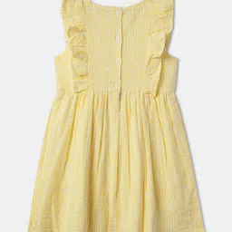 R&B Striped Flutter Sleeve Fit & Flare Dress image 4